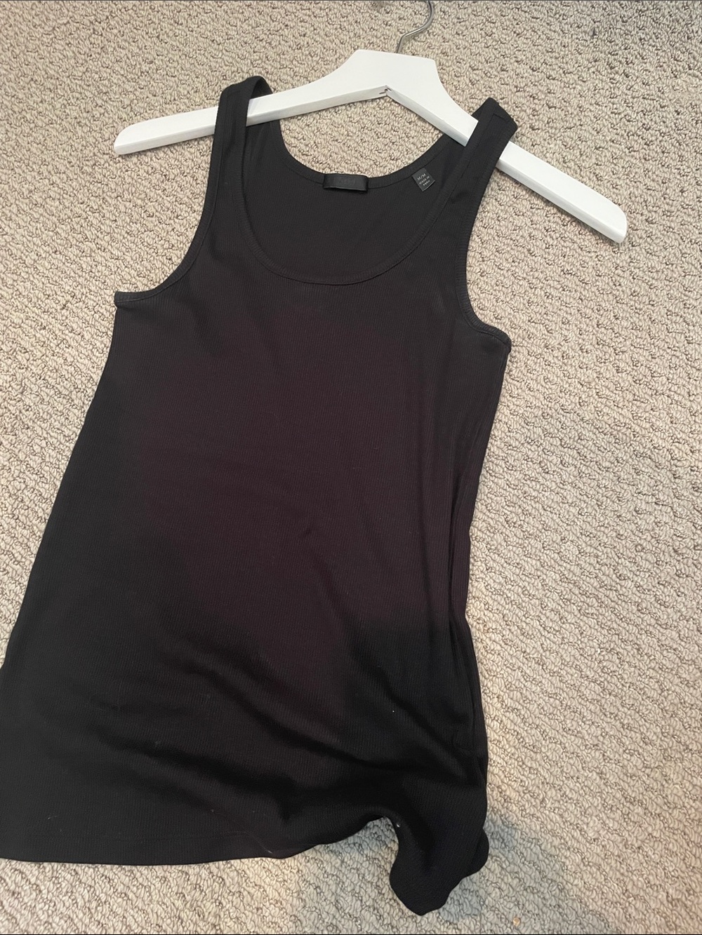 ATM Anthony Thomas Melillo Black Ribbed Tank Top